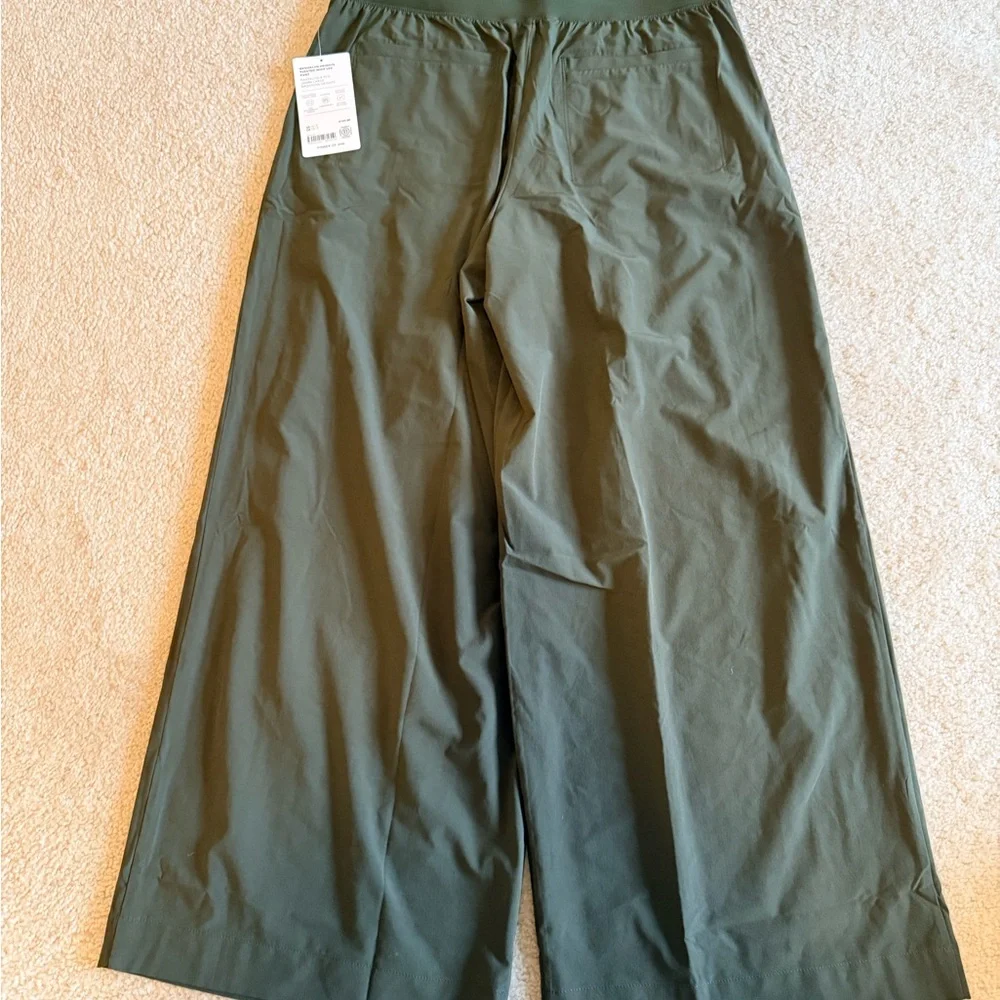 Athleta Olive Green Wide Leg Pants - Picture 3 of 4
